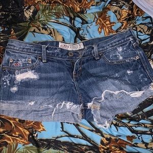 Hollister distressed jean shorts